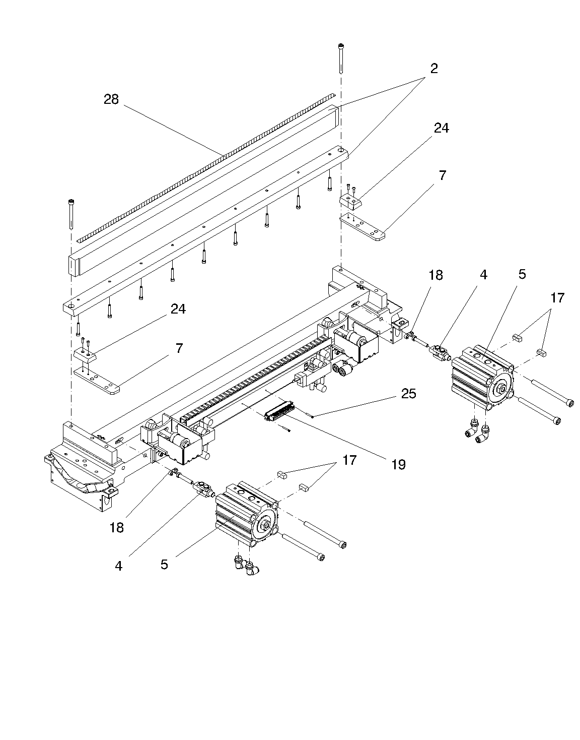 固定叶片—导轨组件